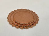 Laser Cut Scalloped Shapes - Disc, Oval, Square