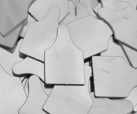 Pewter Cast Ear Tags Stamping Blanks