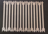 Nickel Silver Arrow Cuff Stamping Blanks, Heavy Gauge