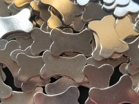 Pewter Cast Dog Bone Stamping Blanks