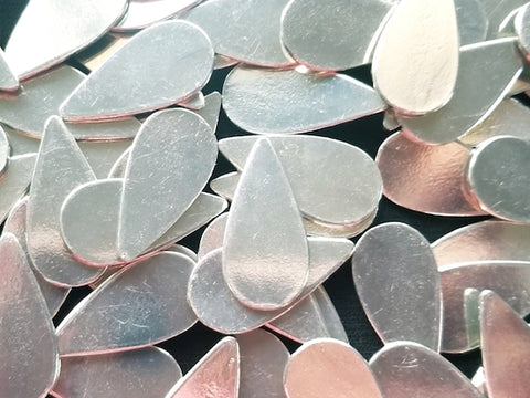 Pewter Cast Elongated Tear Drop Stamping Blanks