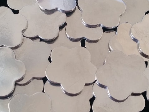 Pewter Cast Flowers Stamping Blanks