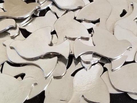 Pewter Cast Dove Stamping Blanks