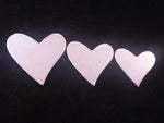 Pewter Cast Curvy Hearts Stamping Blanks