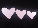 Pewter Cast Curvy Hearts Stamping Blanks