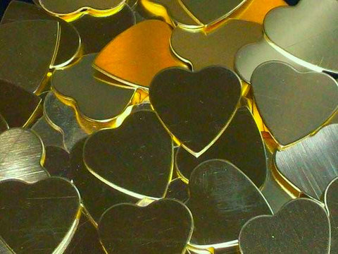 Brass Heart Stamping Blanks