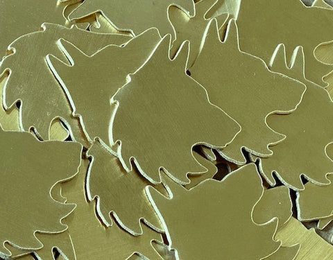 Brass Wolf Head Stamping Blanks