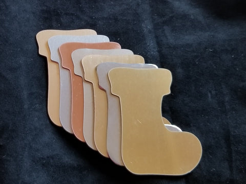 Bronze Christmas Stocking Ornament Stamping Blank