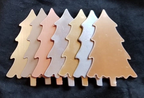 Cast Pewter Christmas Tree Ornament Stamping Blank