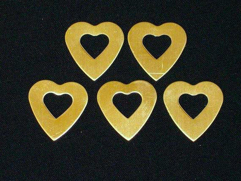 Brass Heart Washers Stamping Blanks - Sale Item