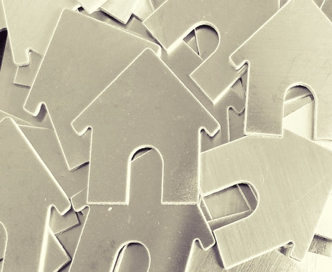 Nickel Silver Dog House Stamping Blanks