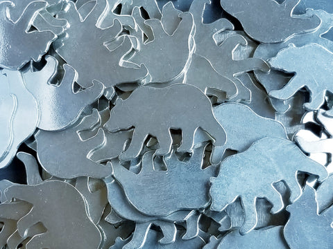 Pewter Cast Mama / Momma Bear Stamping Blanks