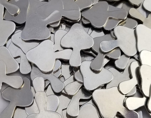 Pewter Cast Mushroom Stamping Blanks