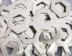 Pewter Hexagon Washer Stamping Blanks