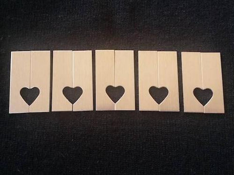 Nickel Silver Half Heart Tag Stamping Blanks