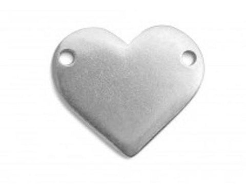 Pewter Cast Heart w/ Holes Stamping Blanks, IA Soft Strike