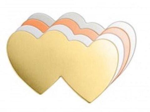 Copper Double Heart Stamping Blanks, IA